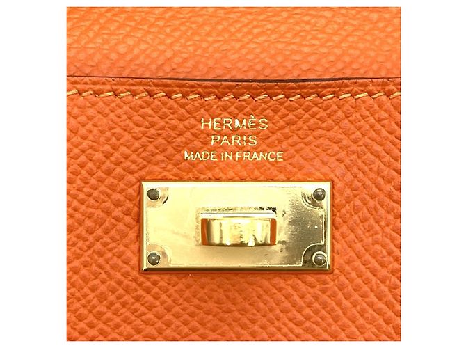 Billetera compacta Kelly de Hermès / Estuche para monedas Naranja - vista 6