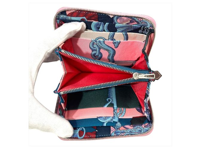 Hermès Azap Silkin Compact Wallet/Coin Case Pink - view 5