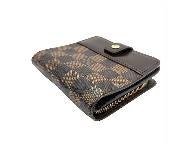 Louis Vuitton Compact Zip Bifold Geldbörse Damier Ebene N61668 Braun - Ansicht 4