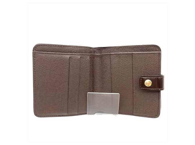 Louis Vuitton Compact Zip Bifold Geldbörse Damier Ebene N61668 Braun - Ansicht 5