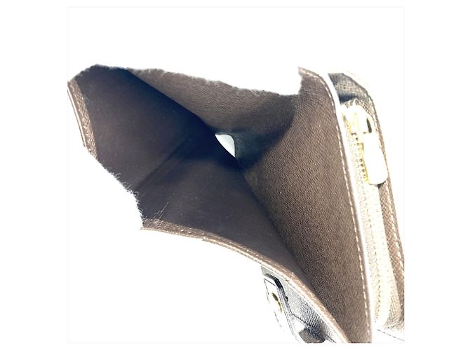 Louis Vuitton Compact Zip Bifold Geldbörse Damier Ebene N61668 Braun - Ansicht 6