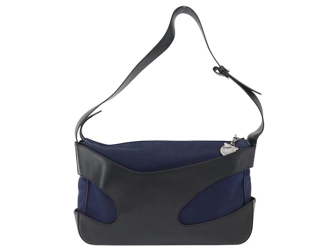 Salvatore Ferragamo Cut Out Leather and Canvas Small - vista 2