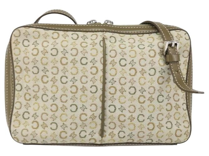 Céline Borsa a spalla Celine C Macadam in tela Cachi - vista 2
