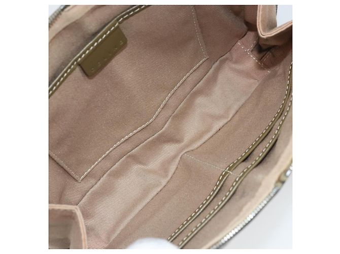 Céline Borsa a spalla Celine C Macadam in tela Cachi - vista 5