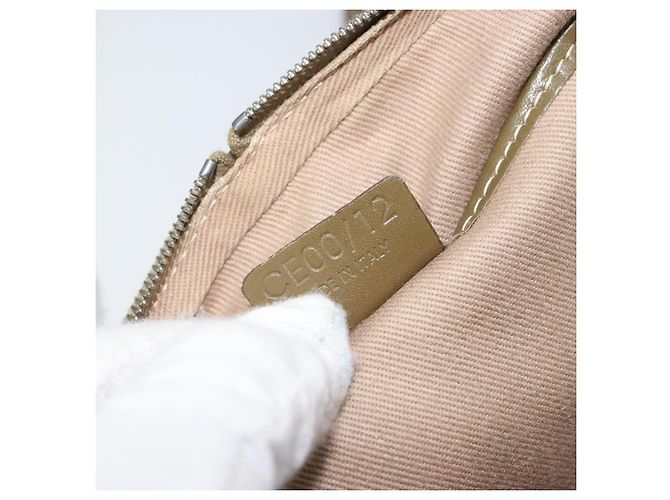 Céline Borsa a spalla Celine C Macadam in tela Cachi - vista 7