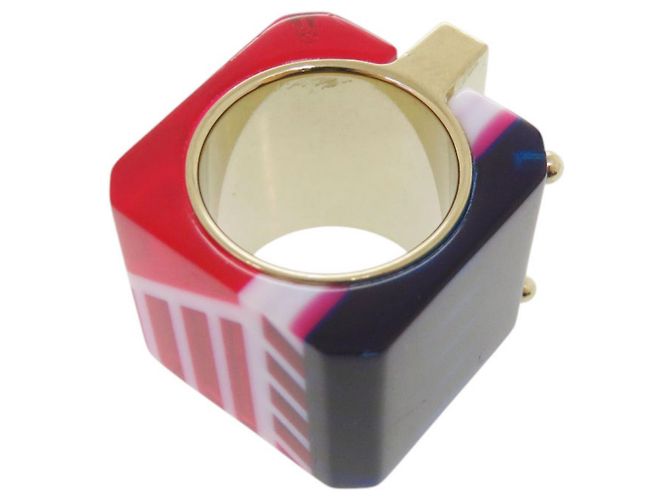 Anello Larghezza Sorbet Christian Dior Rosso Blu D'oro - vista 7