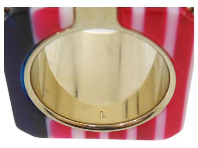 Anello Larghezza Sorbet Christian Dior Rosso Blu D'oro - vista 8