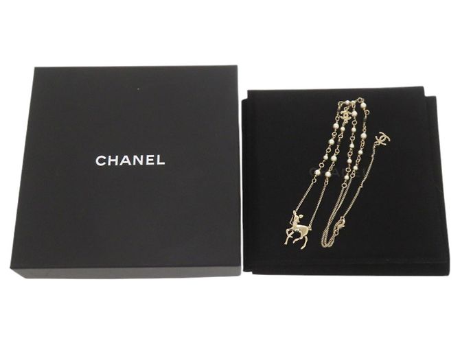 Collana in strass placcata oro Chanel D'oro - vista 2