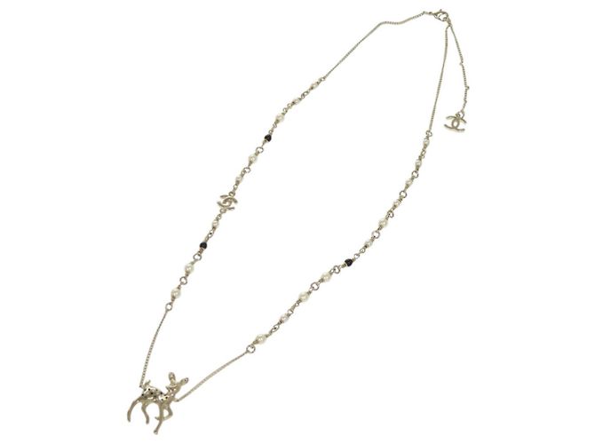 Collana in strass placcata oro Chanel D'oro - vista 3