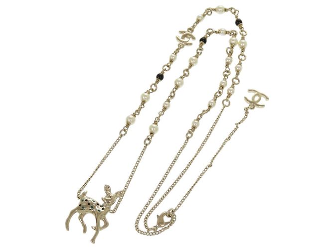 Collana in strass placcata oro Chanel D'oro - vista 4