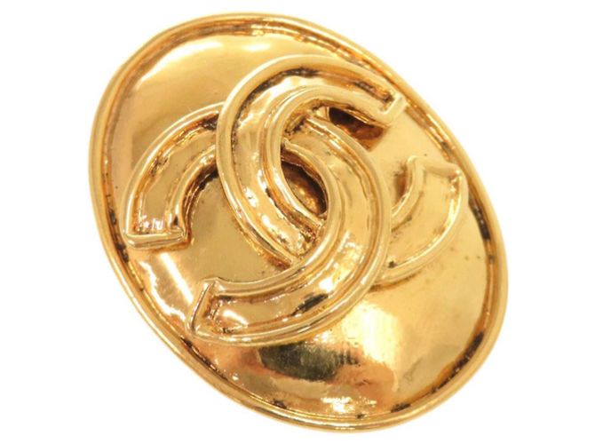 Vintage Chanel Gold Clip Ohrringe Golden - Ansicht 10