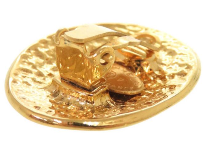 Vintage Chanel Gold Clip Ohrringe Golden - Ansicht 8
