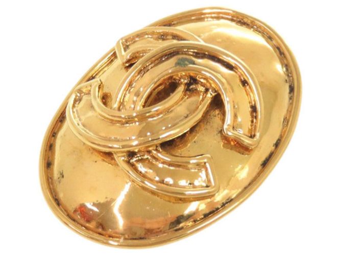 Vintage Chanel Gold Clip Ohrringe Golden - Ansicht 9