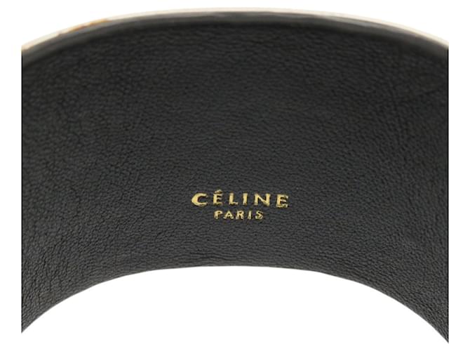 Céline Bracciale in pelle nera e argento di Celine Nero - vista 6