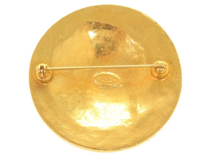 Timeless Spilla Vintage Chanel Coco Mark in Oro D'oro - vista 2
