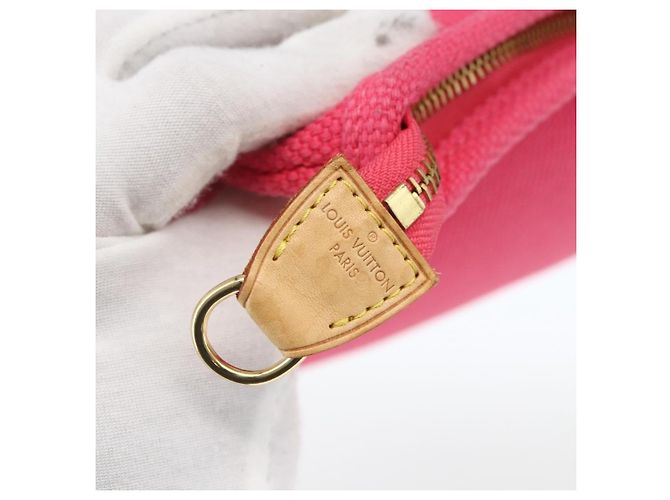 Pochette Antigua in tela Louis Vuitton Rosa - vista 6