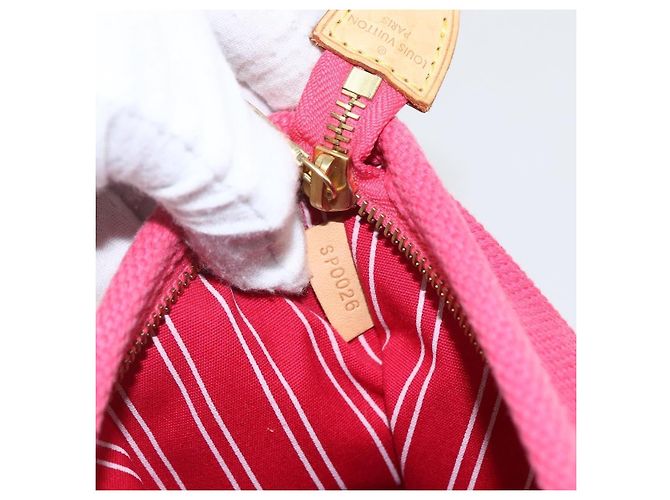 Pochette Antigua in tela Louis Vuitton Rosa - vista 7