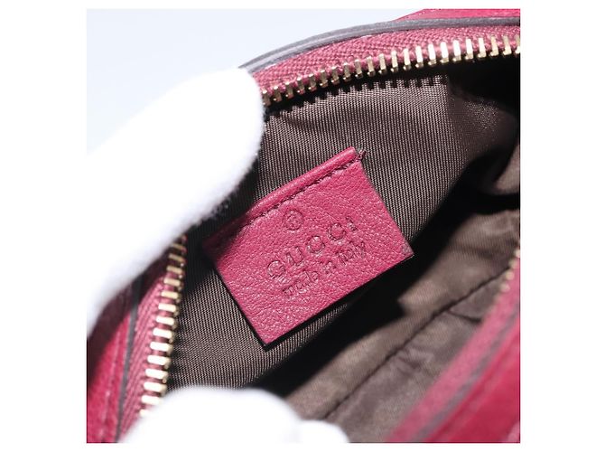 Pochette in pelle Gucci Bamboo Porpora - vista 6
