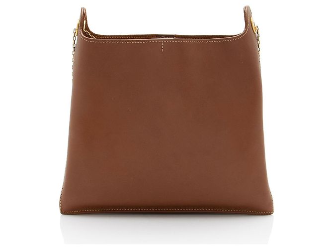 Borsa a Spalla Liane in Pelle di Vitello Saint Laurent Marrone - vista 3