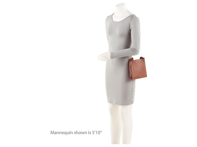 Borsa a Spalla Liane in Pelle di Vitello Saint Laurent Marrone - vista 5