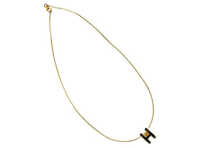 Collar Hermès Pop H Dorado Metálico - vista 5