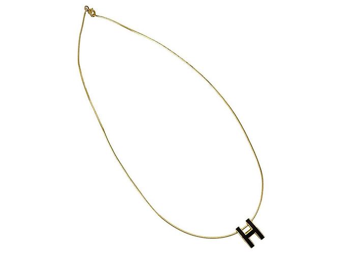 Collar Hermès Pop H Dorado Metálico - vista 6