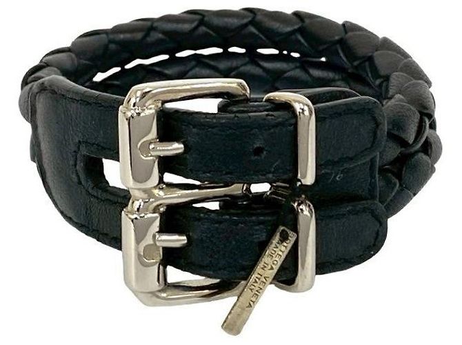Bracciale in pelle Bottega Veneta Nero - vista 5