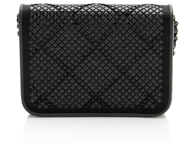 Gabrielle Chanel Mini Borsa a Spalla in Satin Cristallo con Catena Nero - vista 3