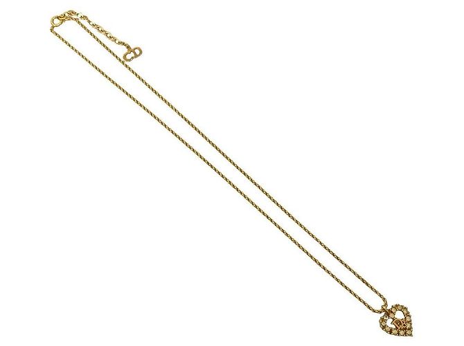 Collana con motivo a cuore logo Christian Dior D'oro Metallico - vista 5
