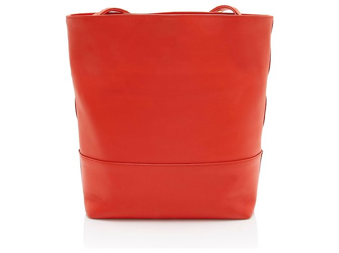 Borsa a secchiello in pelle nappa Bottega Veneta Rosso - vista 3