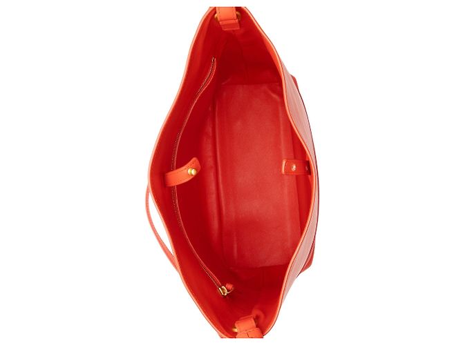 Borsa a secchiello in pelle nappa Bottega Veneta Rosso - vista 6