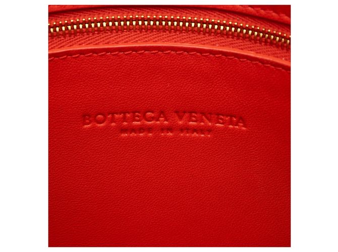 Borsa a secchiello in pelle nappa Bottega Veneta Rosso - vista 7
