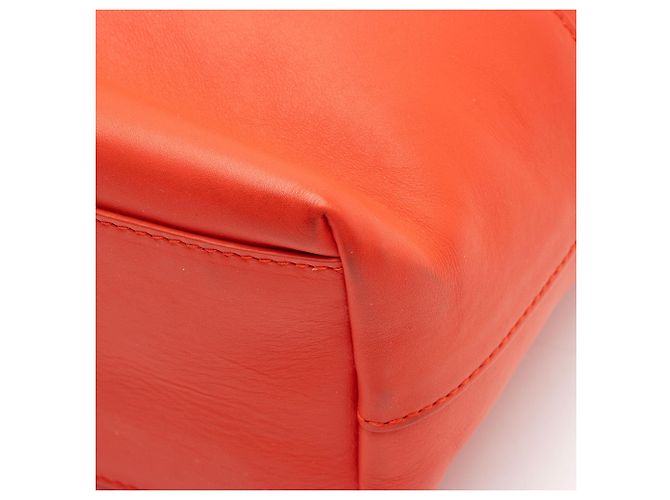 Borsa a secchiello in pelle nappa Bottega Veneta Rosso - vista 9