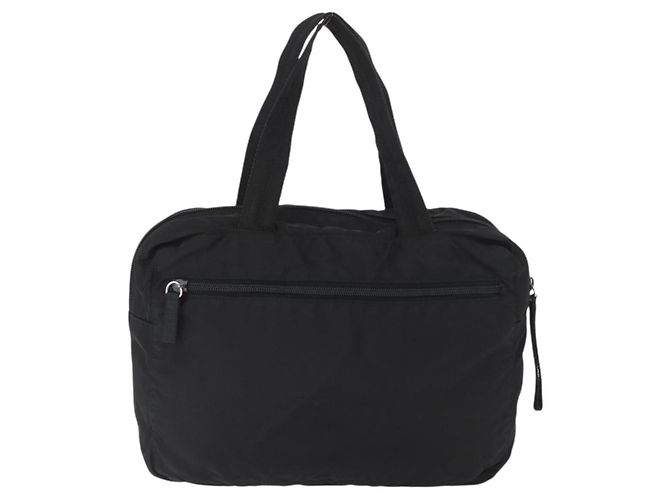 Prada Vintage Zip-Handtasche aus Tessuto Schwarz - Ansicht 2