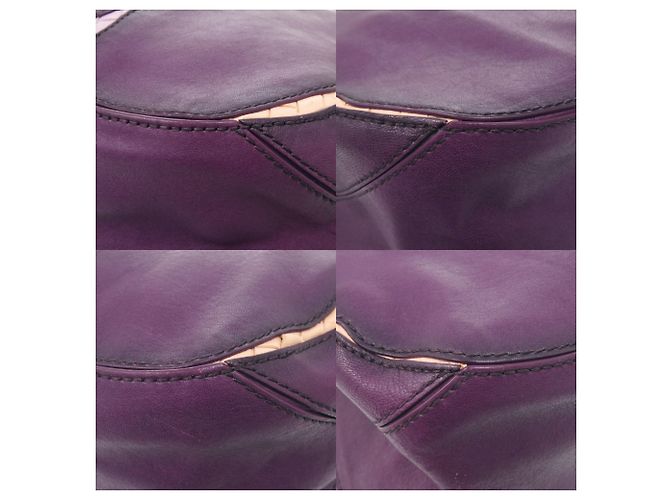 Borsa hobo in pelle Bottega Veneta Nero Porpora - vista 4