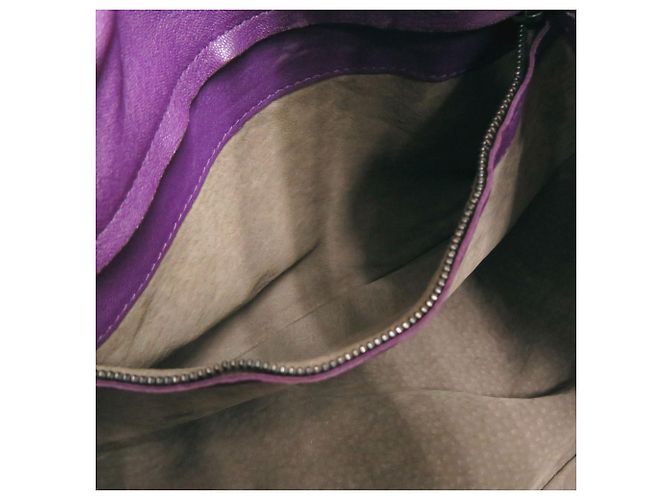 Borsa hobo in pelle Bottega Veneta Nero Porpora - vista 6