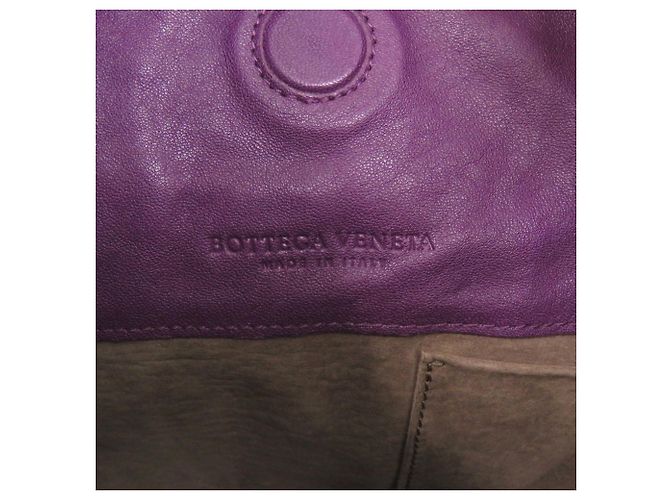 Borsa hobo in pelle Bottega Veneta Nero Porpora - vista 8