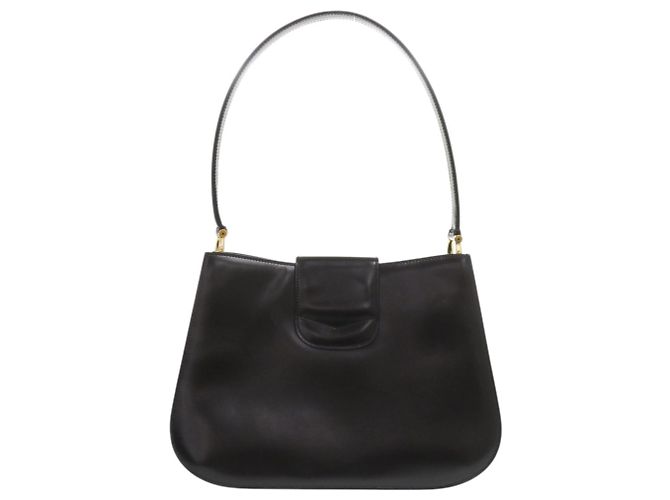 Céline Borsa a spalla in pelle nera Celine Nero - vista 3