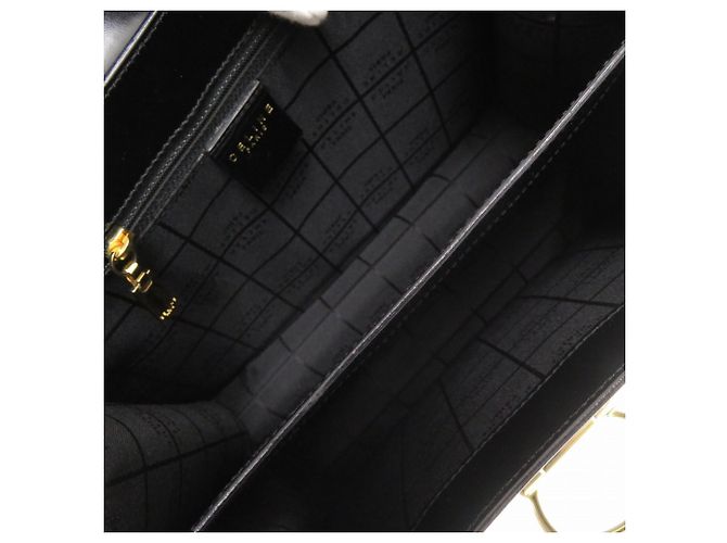 Céline Borsa a spalla in pelle nera Celine Nero - vista 6