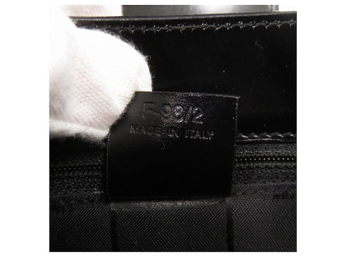 Céline Borsa a spalla in pelle nera Celine Nero - vista 9