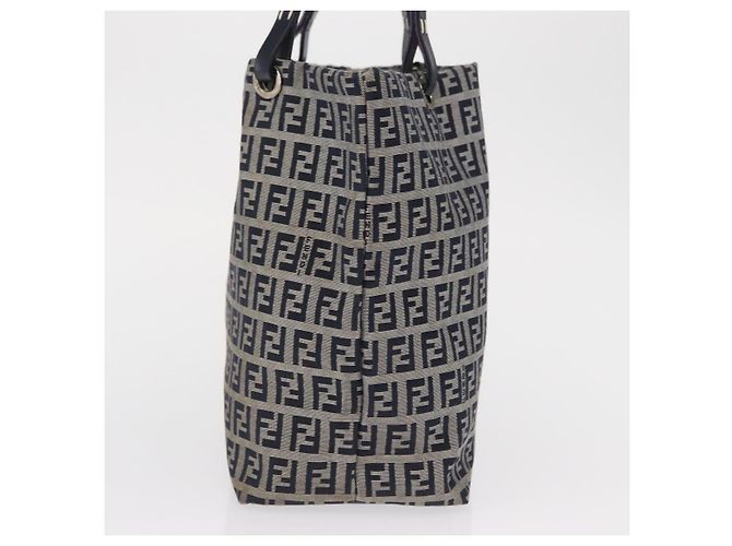 Fendi Shopping-Tote aus Zucchino-Canvas Marineblau - Ansicht 3