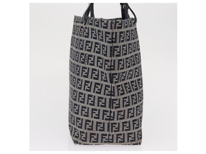 Fendi Shopping-Tote aus Zucchino-Canvas Marineblau - Ansicht 4
