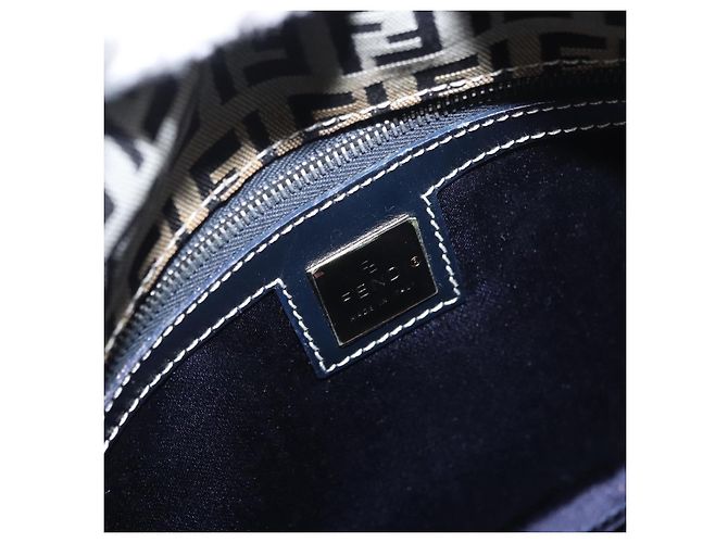 Fendi Shopping-Tote aus Zucchino-Canvas Marineblau - Ansicht 6