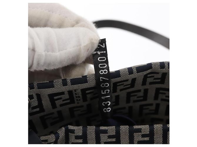 Fendi Shopping-Tote aus Zucchino-Canvas Marineblau - Ansicht 7