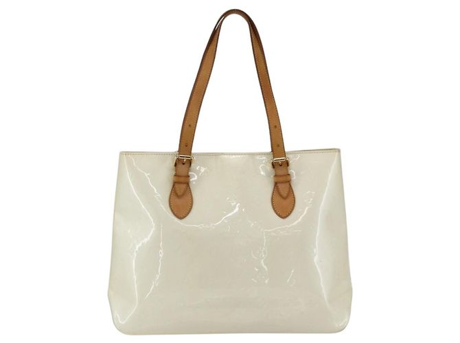 Borsa a Mano Brentwood Louis Vuitton Monogram Vernis Beige - vista 2