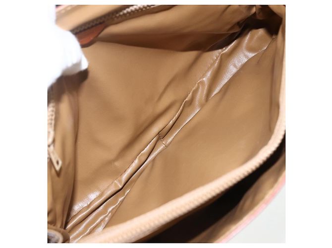Céline Celine Vintage Macadam Tela e Pelle Marrone - vista 5