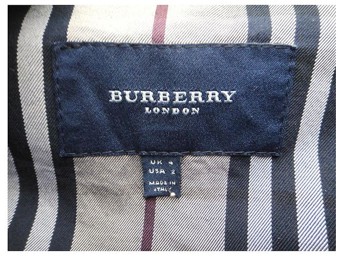 Gabardina corta Burberry London negra de algodón Negro - vista 2