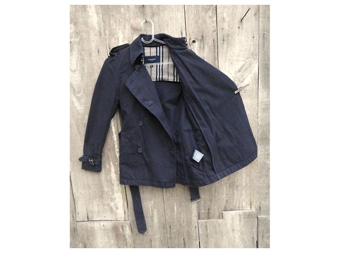 Gabardina corta Burberry London negra de algodón Negro - vista 3