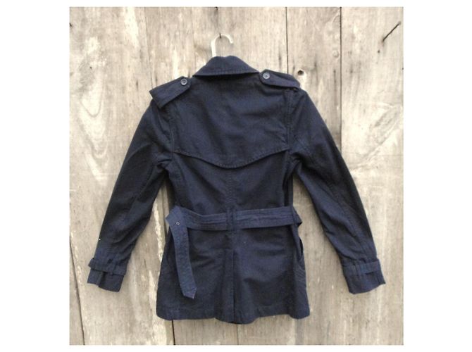 Gabardina corta Burberry London negra de algodón Negro - vista 4
