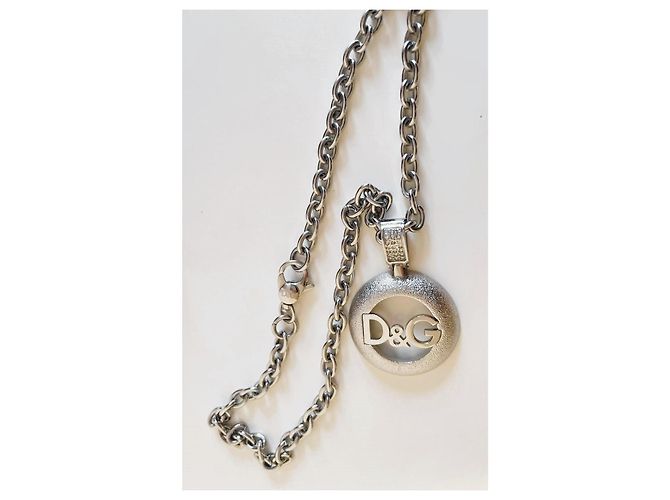 Raffinata collana DOLCE & GABBANA con pendente loggato e piccoli swarovski Argento - vista 11